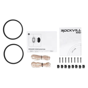 (2) Rockville White 4" Tower Speakers+Memphis Amp+Bluetooth For ATV/UTV/Cart