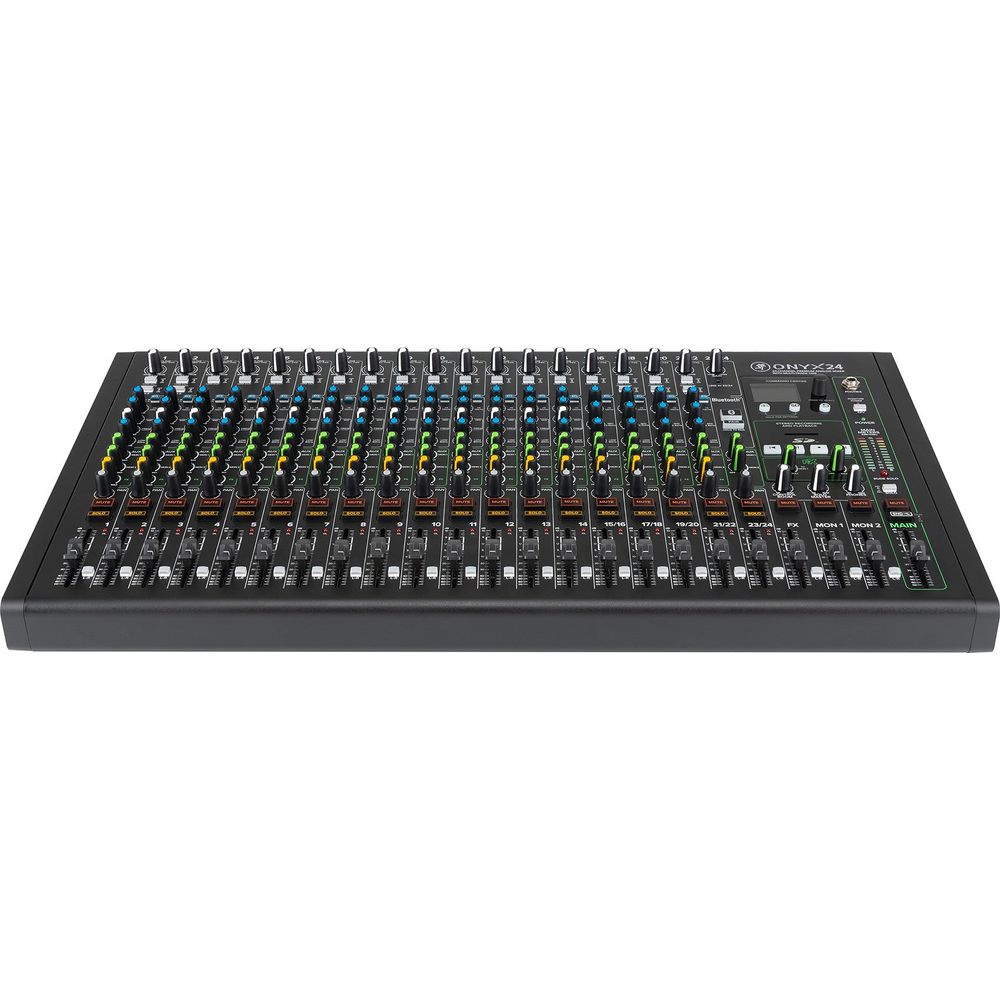 Mackie ONYX24 24-Channel Analog Mixer w/ Multi-Track USB/3-Band EQ+Bluetooth
