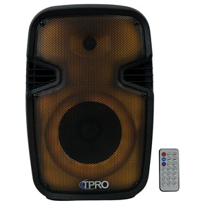 Technical Pro PLIT8 Rechargeable Portable 8" Bluetooth Party Speaker with LED