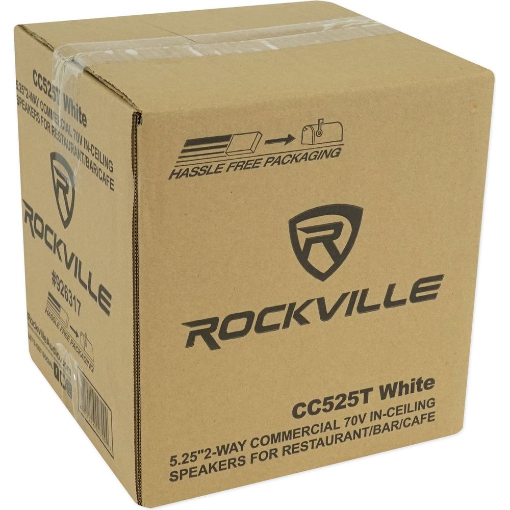 CC525T White 10-Pack + RCS180-6 6-Zone 180W Amp Bundle