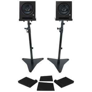 (2) Presonus Eris Pro 8 Powered 8" 2-Way Studio Monitors Speakers+Stands+Pads