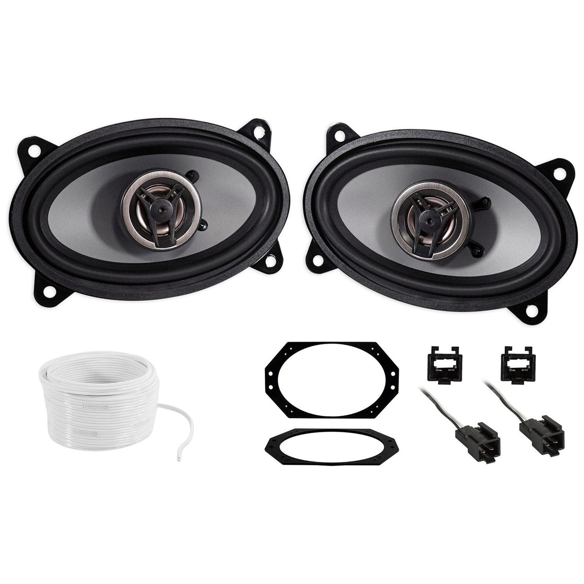 CS46CX Front Speaker Replacement + Harness + Bracket + Wire For Jeep Wrangler TJ 97-02