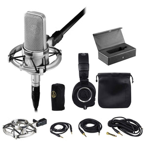 Audio Technica AT4047/SV Condenser Microphone+Protective Case+Monitor Headphones