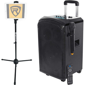 Rockville 10" Portable Bluetooth Karaoke Machine/System+Microphone+Tablet Stand