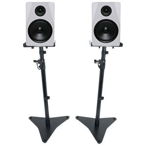 (2) Rockville APM8W 8" 500w Powered Studio Monitors Speakers+Adjustable Stands