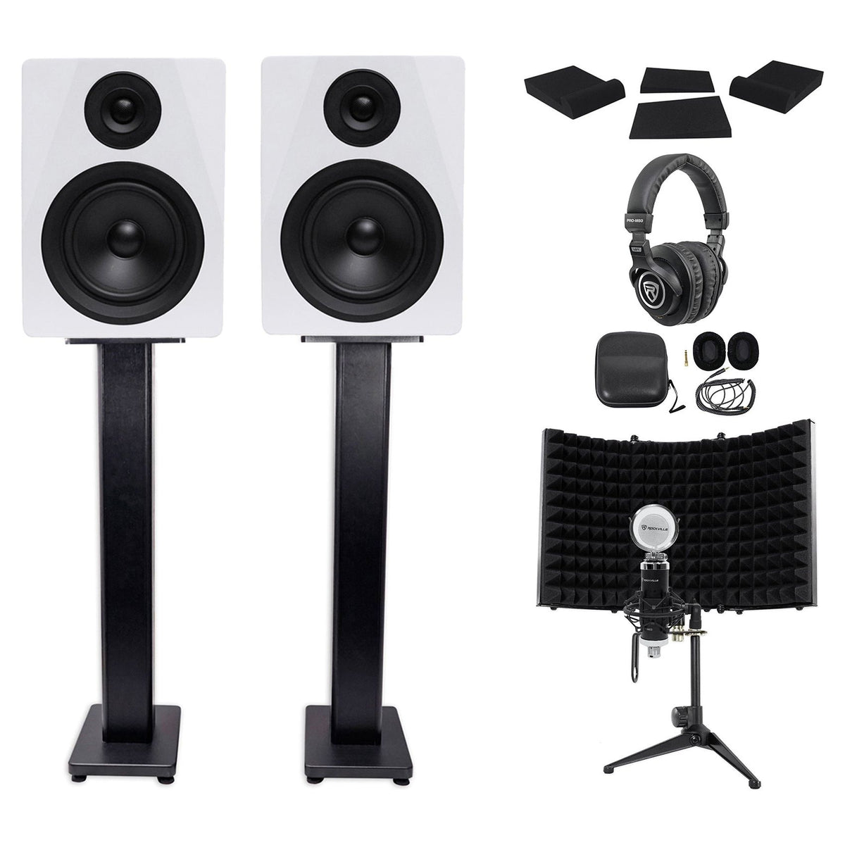 DPM5W White 2-Pack + RHTSB Stands Bundle