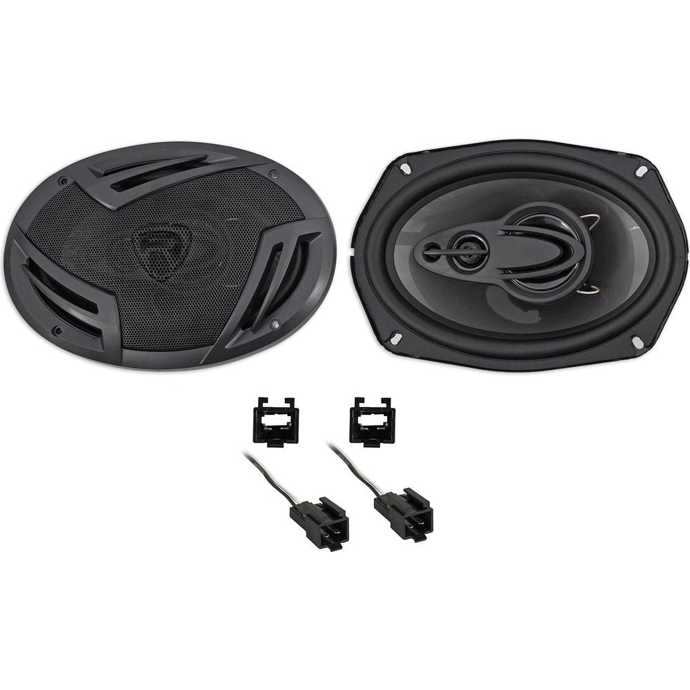 Rockville 6x9" Rear Factory Speaker Replacement Kit For 2002-2006 Dodge Neon