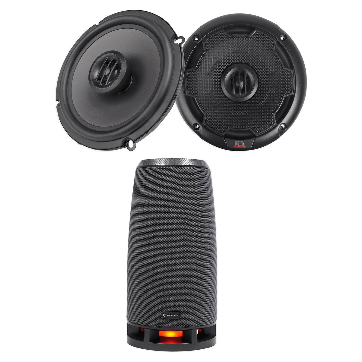 Thunder THUNDER65 Coaxial Speakers + RockShip Bluetooth Speaker