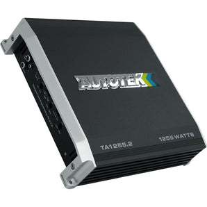 Autotek TA-1255.2 1200 Watt 2 Channel Stereo Car Audio Amplifier+Amp Kit