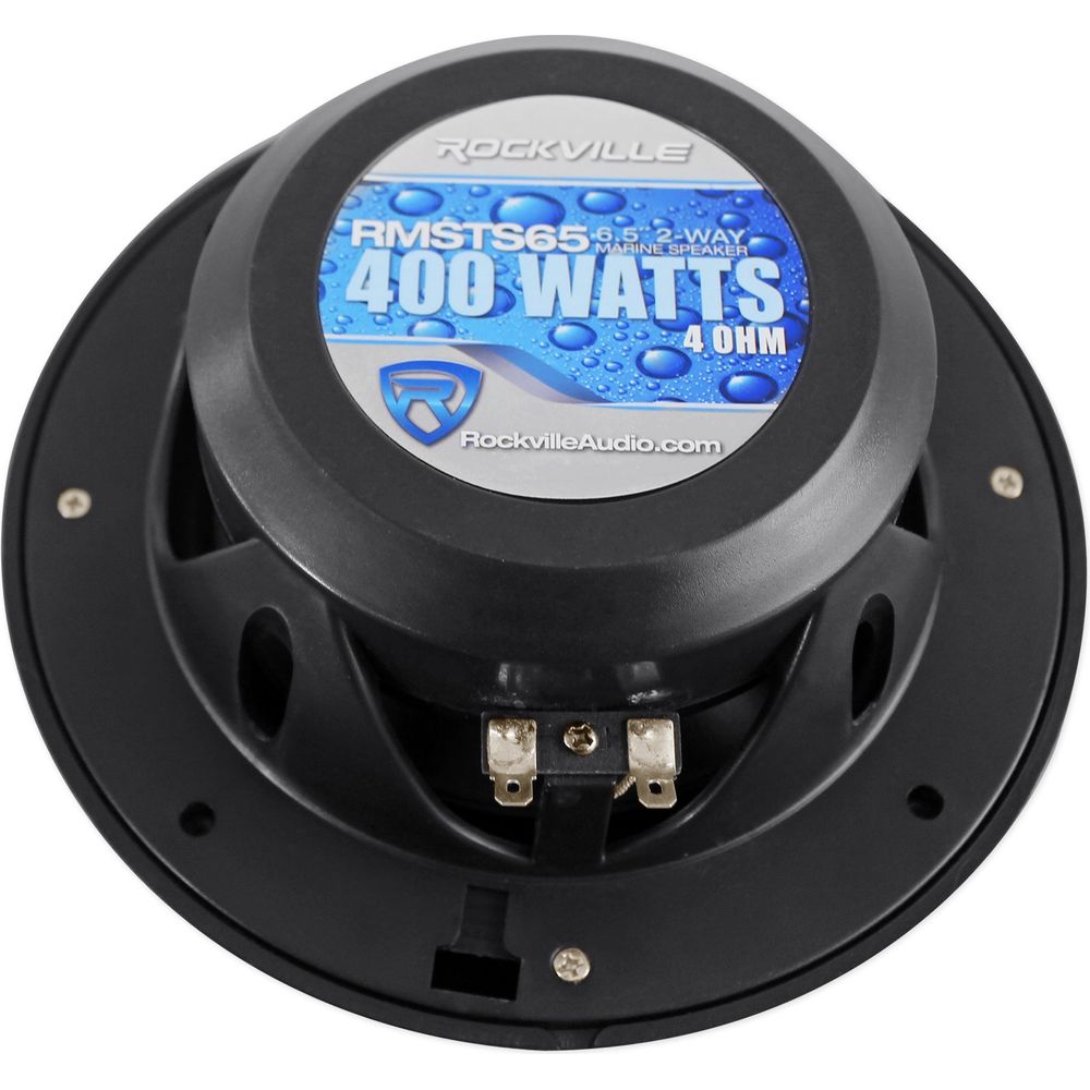 2) RMSTS65B 6.5" 800w Marine Boat Speakers+2) Wakeboards+Amp+Wire Kit