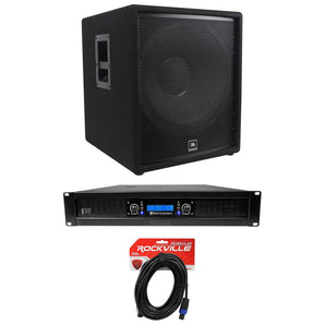 JBL Pro JRX218S 1400w 18" DJ PA Subwoofer Sub+2-Channel Power Amplifier+Cable
