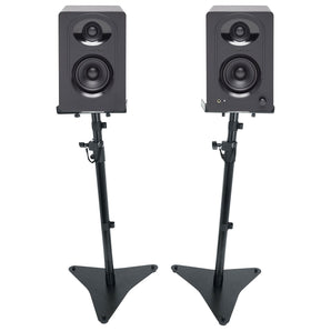 2) SAMSON M30 Powered 20w Studio Monitors Speakers+Adjustable Stands