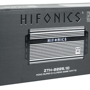 Hifonics ZTH-2225.1D Zeus 2200w Mono Class D Compact Car Audio Amplifier+Amp Kit