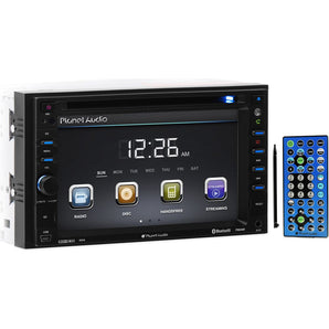 Planet Audio P9640B 6.2" Double DIN In-Dash Car Monitor DVD Player+Bluetooth/USB