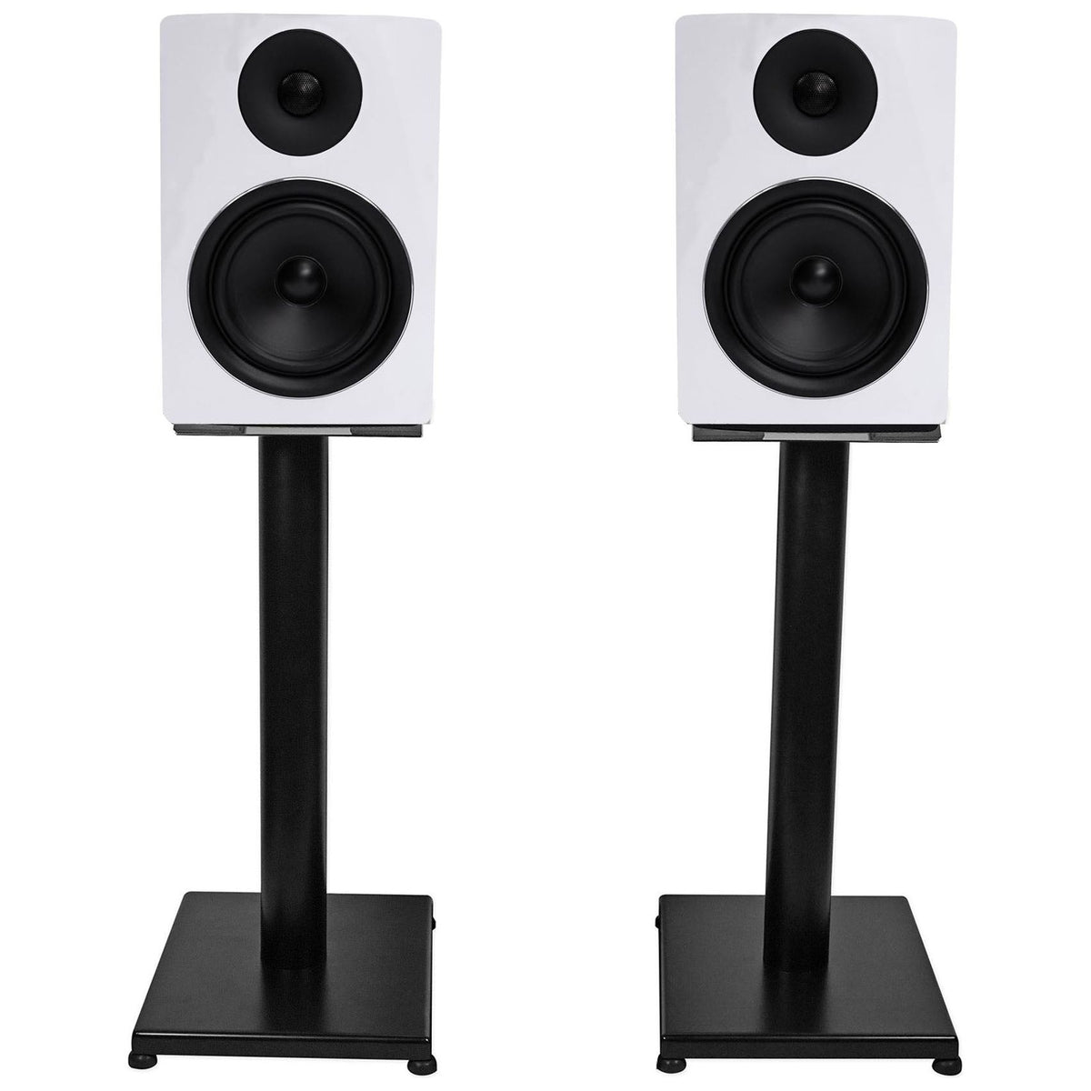 APM6W 6.5" 350 Watt USB Studio Monitor Speakers+Black 21" Stands