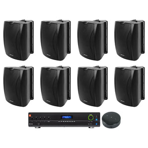 JBL VMA1120 Commercial 70v Mixer/Amplifier+Wifi Receiver+(8) 6.5" Wall Speakers