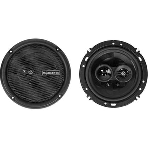 (2) Memphis Audio PRX603 6.5" 100 Watt 3-Way Car Speakers + RockMat Sound Kit