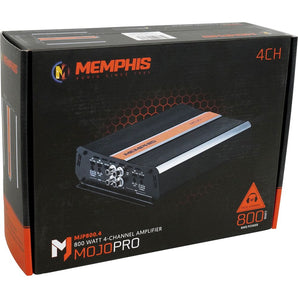Memphis Audio MJP800.4 800w RMS 4 Channel Mojo Pro Car Amplifier+Amp Wire Kit