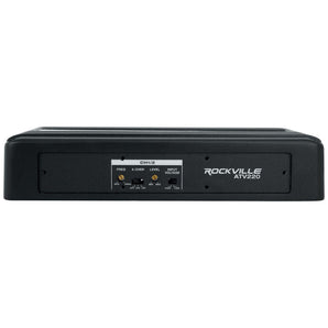 (2) Rockville 6.5" LED Black Tower Speakers+Bluetooth Amplifier For ATV/UTV/RZR
