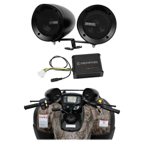 Memphis Audio ATV Audio System w/ Handlebar Speakers For Honda Recon 250
