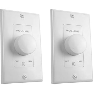 (2) Rockville VOL7035 White 35w 70v Wall Volume Control Zone Controllers