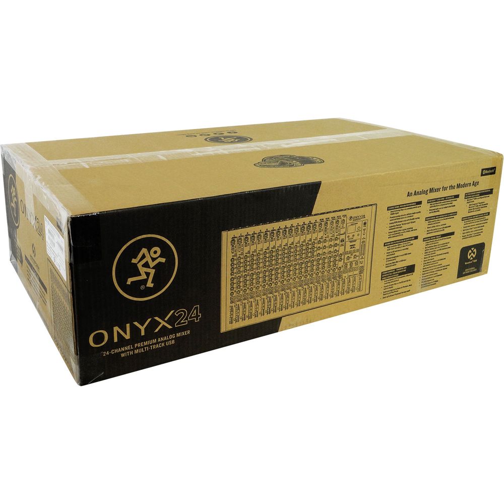 Mackie ONYX24 24-Channel Analog Mixer w/ Multi-Track USB/3-Band EQ+Bluetooth