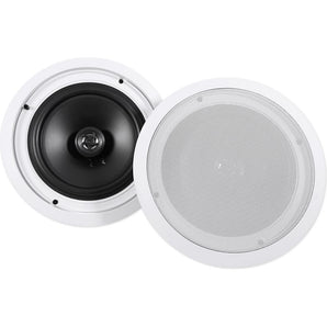 Rockville 2-Room Home Audio Receiver Amp+(4) 8" Ceiling Speakers+Wall Controls