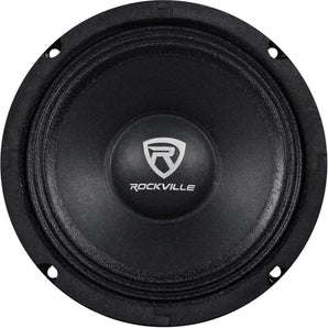 (2) Rockville RM64PRO 6.5" Mid-Bass Midrange Car Speakers+Tweeters