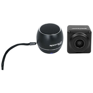 ALPINE HCE-C1100 Rear View Backup HDR Car Camera+Portable Bluetooth Speaker