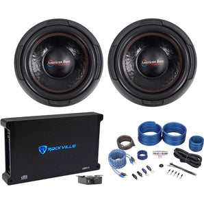 (2) American Bass XD-1222 1000w 12" Car Subwoofers Subs+Mono Amplifier+Amp Kit