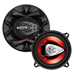 (4) Boss RV5.3A 5.25" 1200w 3-Way Car Speakers+4-Channel Amplifier+Amp Kit