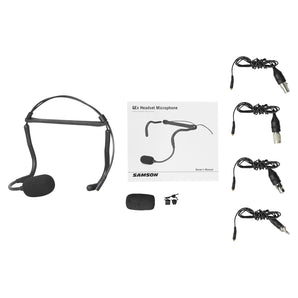 Samson QEX Fitness Headset Microphone Mic+4 Adapters+Case For Yoga/Spin/Pilates
