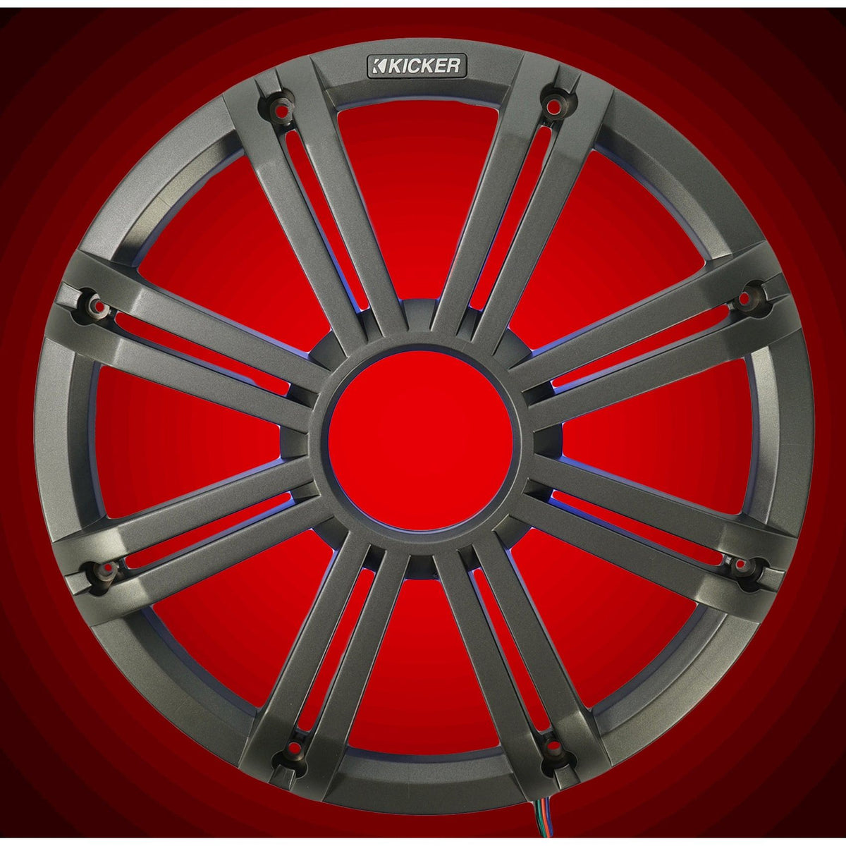 45KM104 10" Marine Subwoofer, Charcoal LED Grille & Remote Bundle