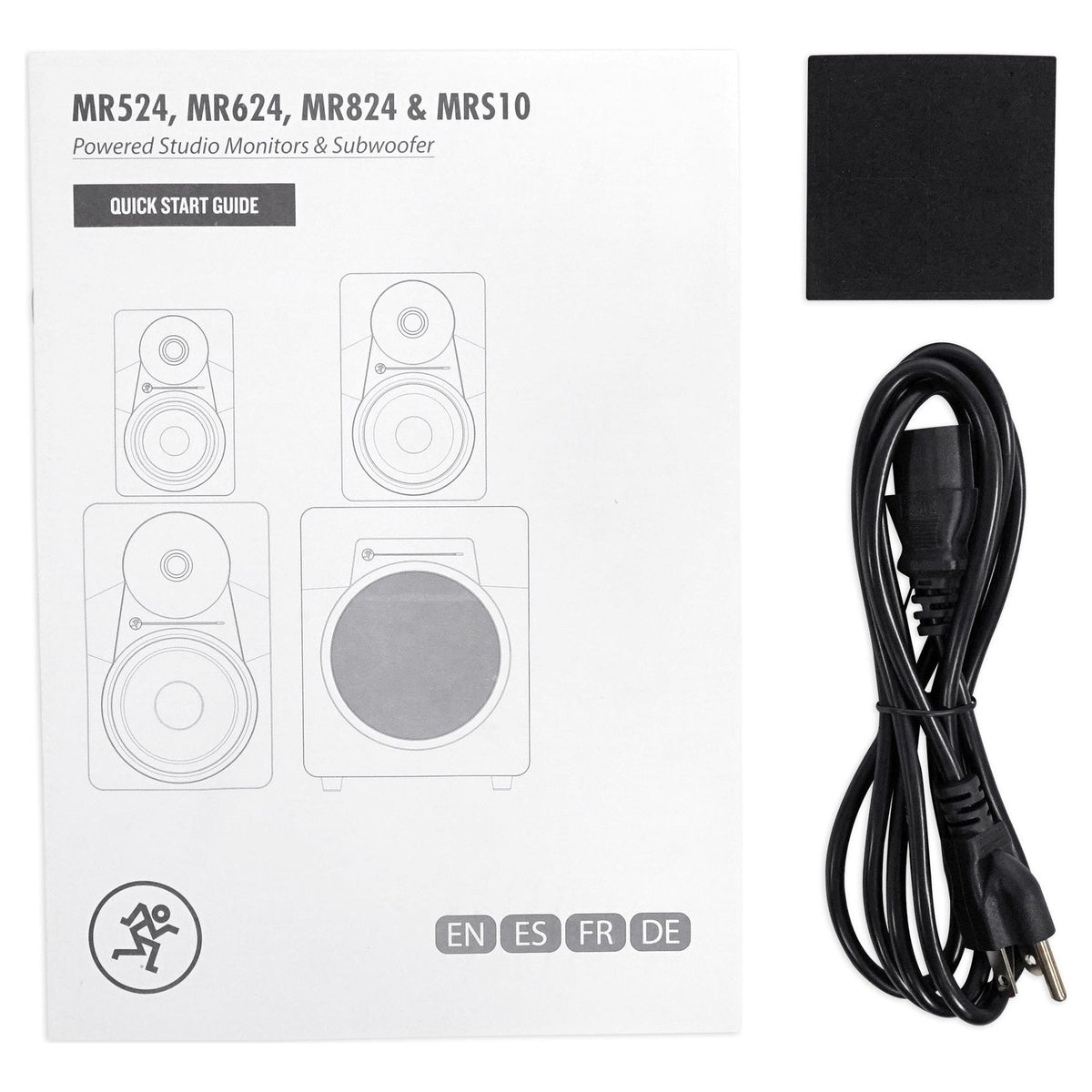 (2) MR824 8in Powered Studio Monitor Bundle with Adjustable Stands, Pads & Mic