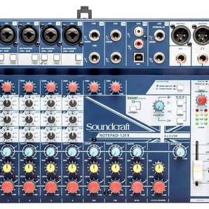 Soundcraft Notepad-12FX 12-Channel Mixer w/ 4x4 USB Interface + Lexicon Effects