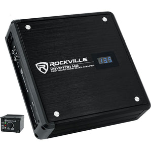 Rockville KRYPTON-M0 1400w Peak/350w RMS Mono 1 Ohm Car Amplifier Amp+Remote
