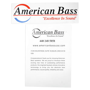 American Bass TNT-1244 1200 Watt 12" Car Audio Subwoofer+Mono Amplifier+Amp Kit