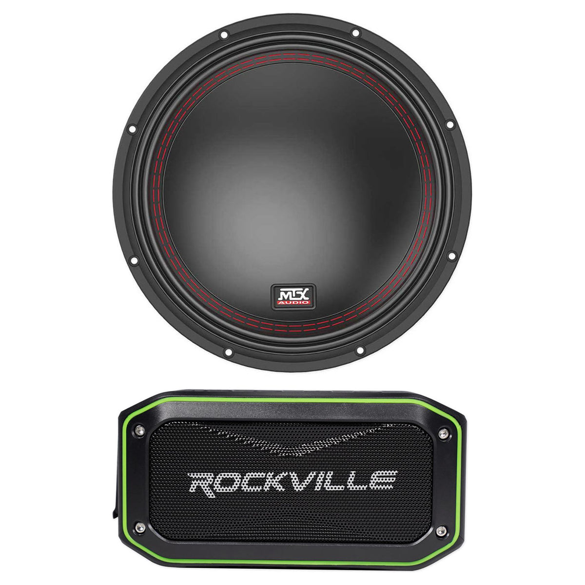 5510-22 10" Subwoofer + ROCK ANYWHERE Bluetooth Speaker