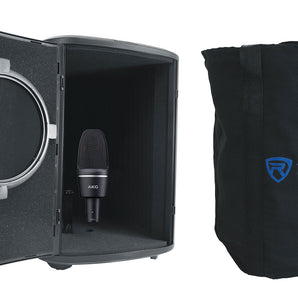 AKG C3000 Studio Recording Condenser Microphone Mic + Sound Isolation Box