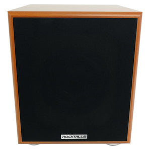 Rockville ROCK SHAKER 6.5" Inch Wood 200w Powered Home Theater Subwoofer Sub