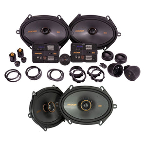 Kicker 47KSS6804 6x8" Car Audio Component Speakers+6x8" Coaxial Speakers