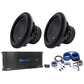 (2) American Bass XR-12D4 2400w 12" Competition Car Subwoofers+Mono Amplifier