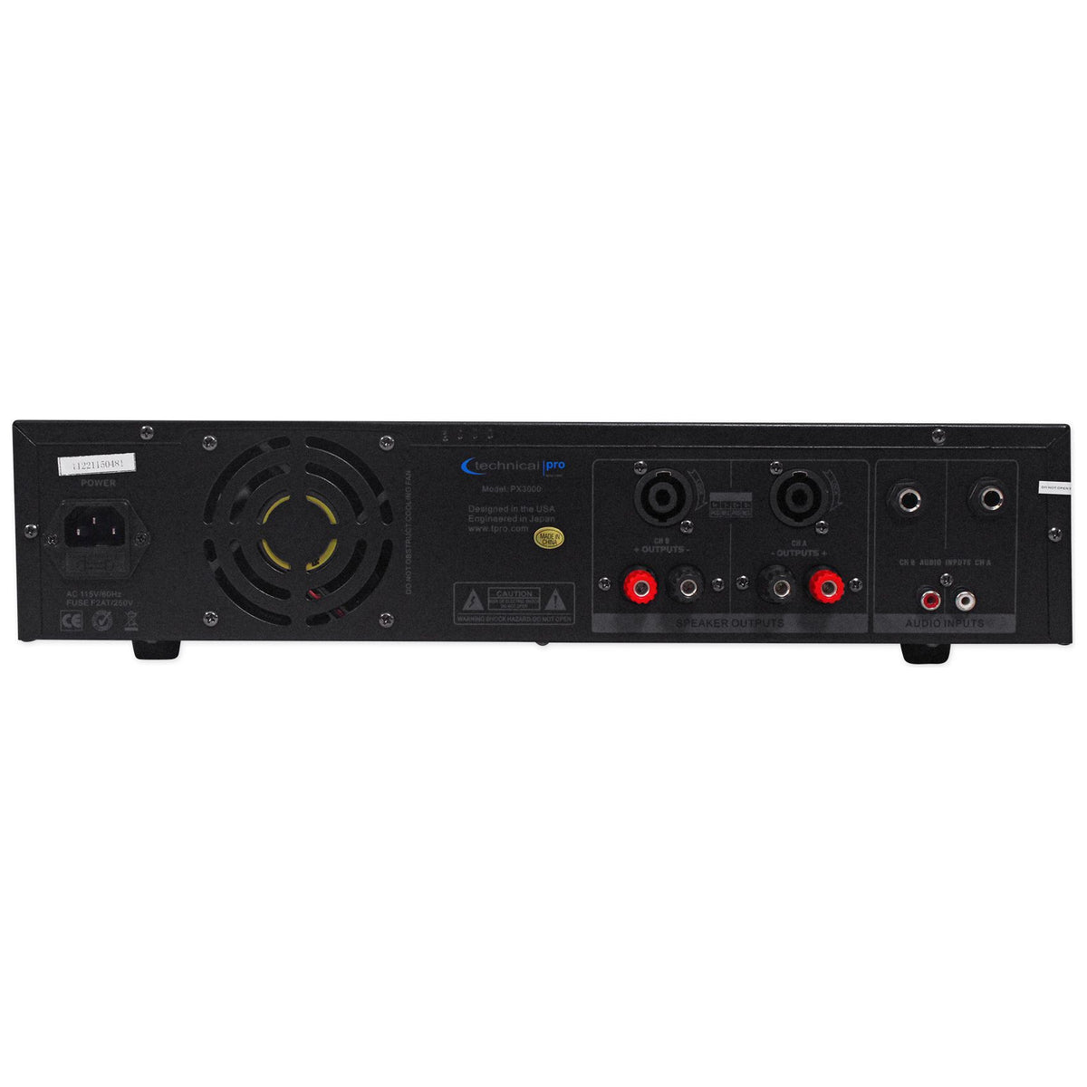 PX3000 2U 2-Channel 3000W Power DJ Amplifier