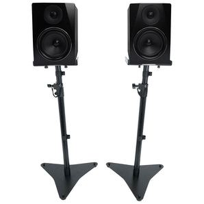 (2) Rockville APM6B 6.5" 350w Powered Studio Monitors Speakers+Adjustable Stands