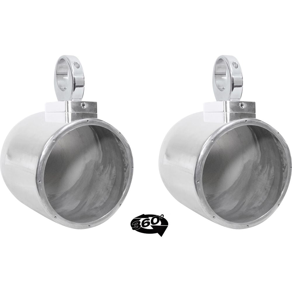 MAC80S 7.7" 360 Degree Swivel Chrome Wakeboard Tower Speaker Pods
