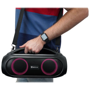 Rockville GO PARTY MAX BASS Large Portable LED Bluetooth Speaker w/Wireless Link