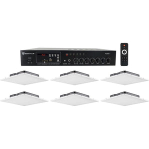 Office/Restaurant/Cafe/Bar Audio Package w/6) JBL drop Ceiling Tile Speakers+Amp