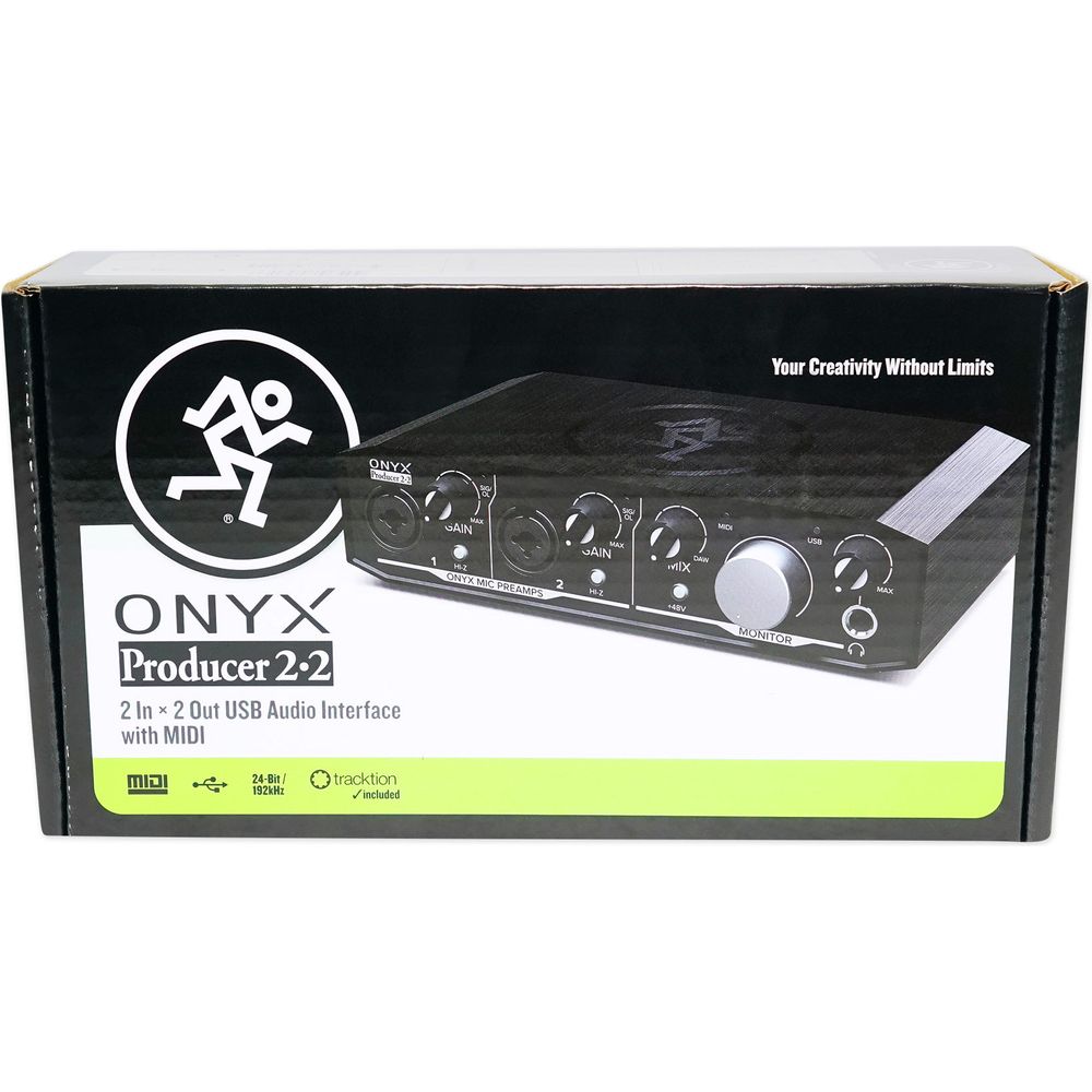 Onyx Producer 2.2 2x2 USB MIDI Recording Studio Interface with Headphones