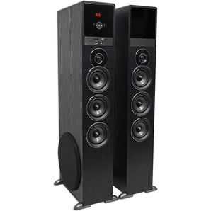 Rockville Bluetooth Home Theater/Karaoke Machine System, LED'S+Subwoofers+Mics