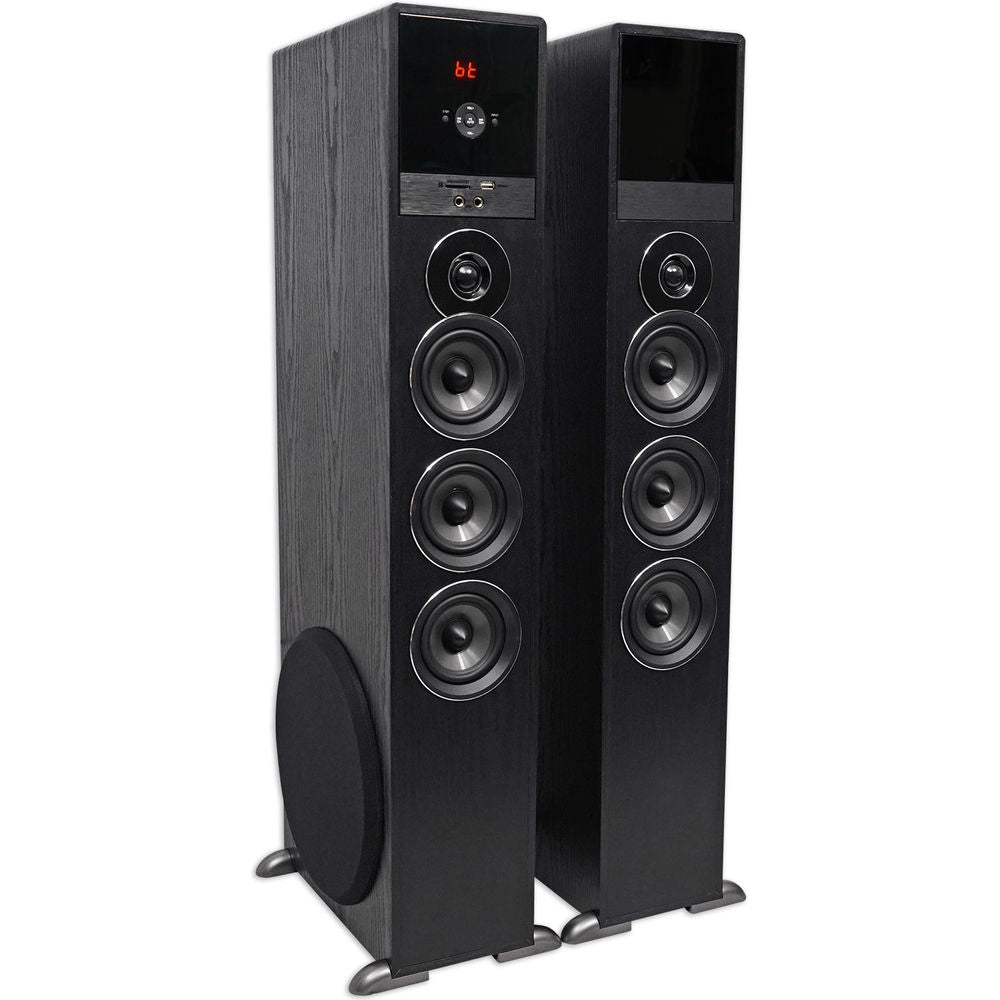 Rockville Bluetooth Home Theater/Karaoke Machine System+(2) Mics+Subs+iPad Stand